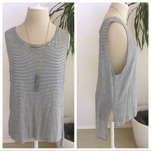 MICHAEL STARS oversized stripe tank
